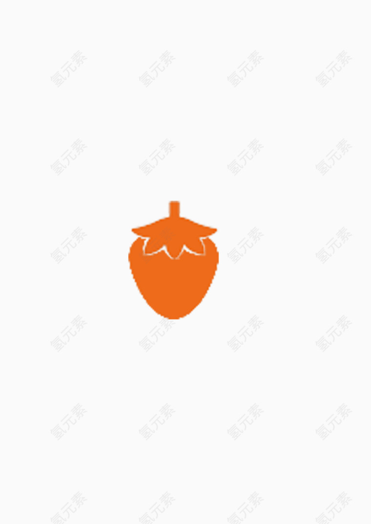PPT设计橙色草莓小图标