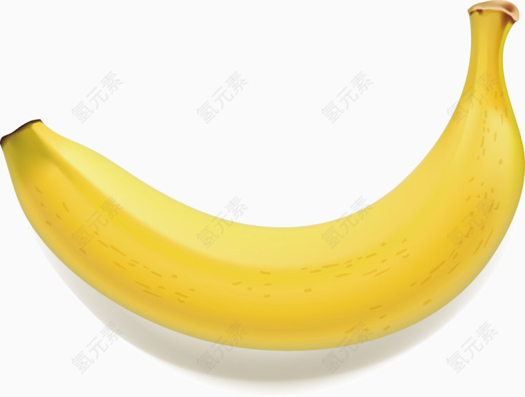 红澄澄的香蕉元素