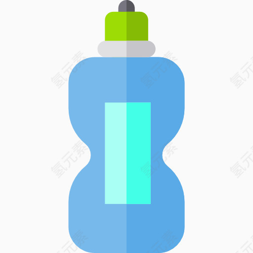 一个蓝色的水瓶