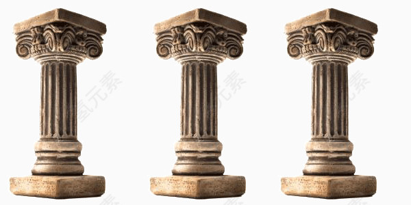 金漆罗马柱柱子石柱素材