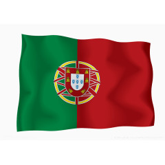 无杆葡萄牙飘扬旗帜