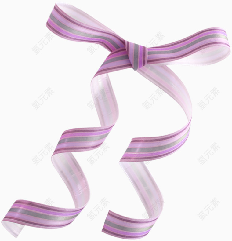 紫色的蝴蝶结彩带