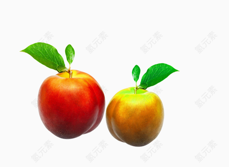 两个桃子