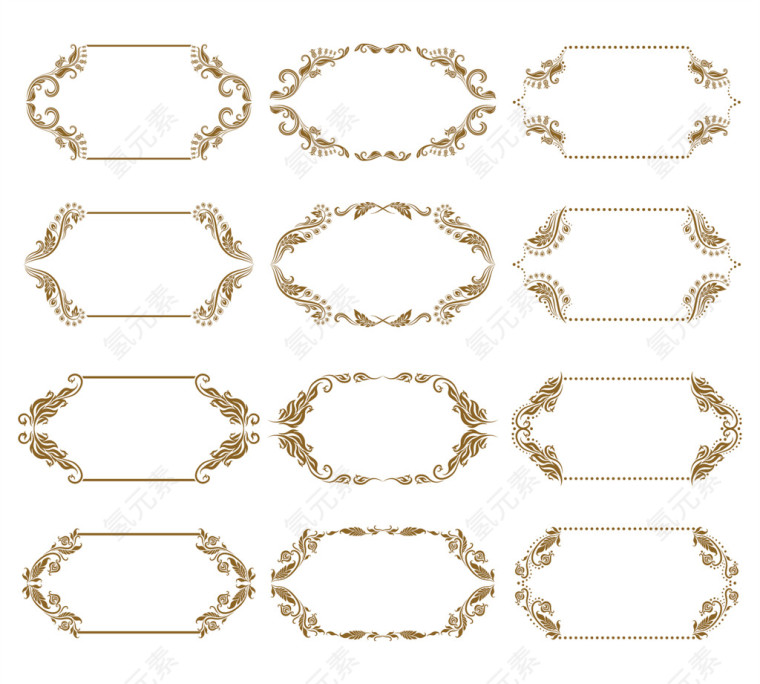 欧式花纹 矢量文件  背景图案