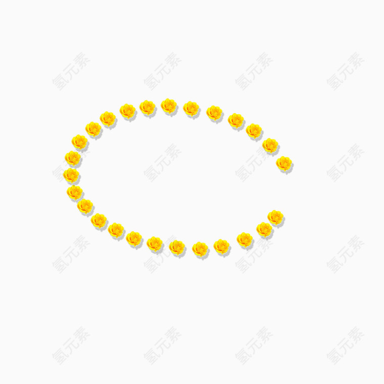 黄色小花环形花环