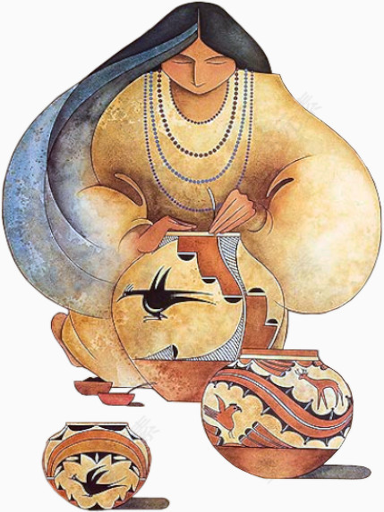 埃及神话人物壁画