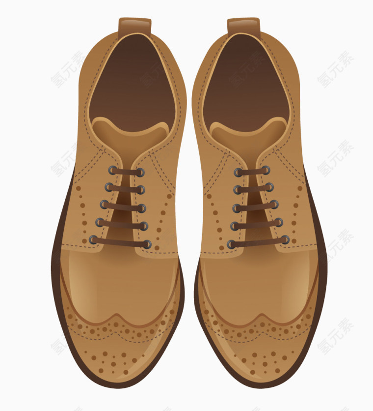 褐色皮鞋子