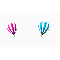 彩色条形色热气球装饰
