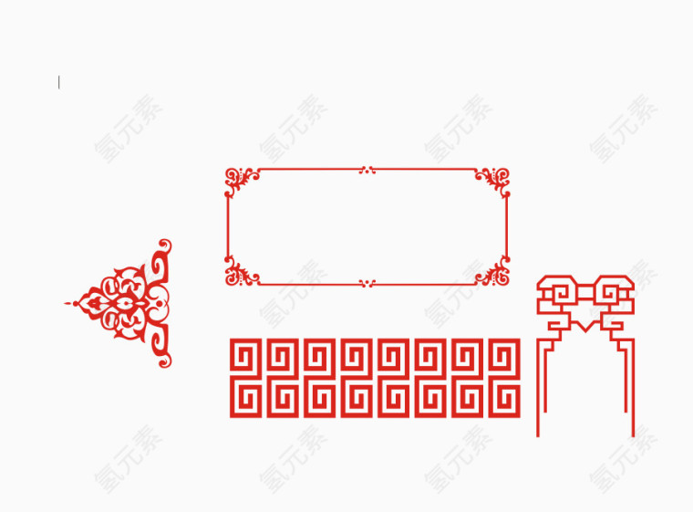 中国风古典红色边框