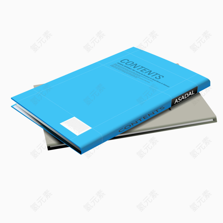 蓝色质感书本手册