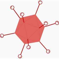 矢量手绘分子