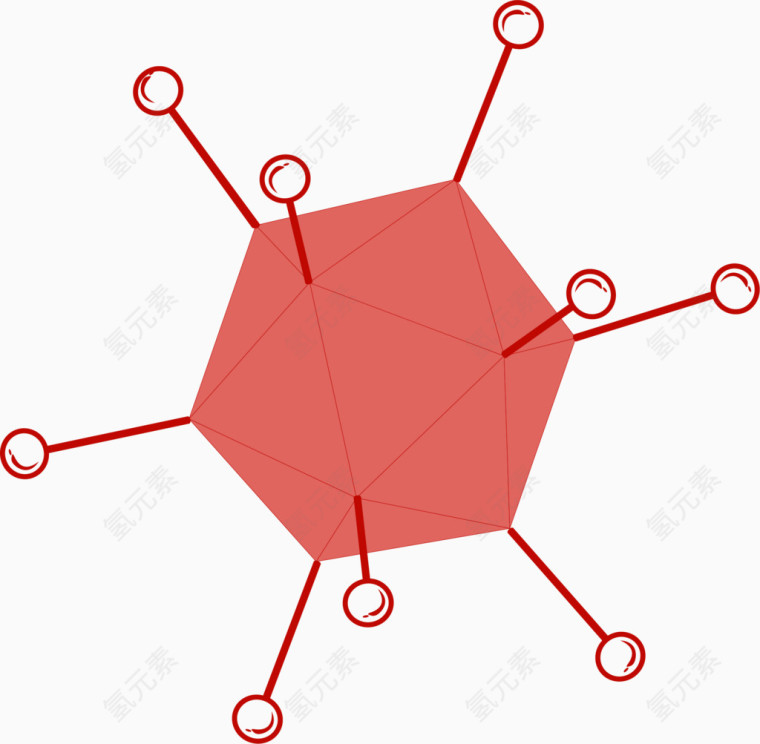 矢量手绘分子