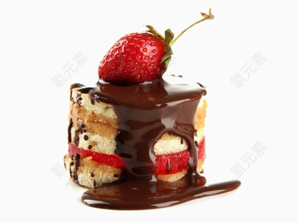草莓巧克力酱蛋糕