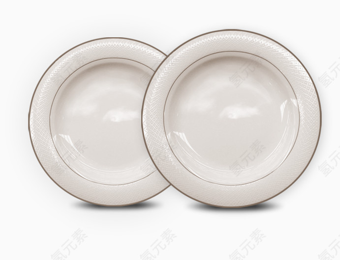 两个白的盘子
