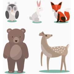 5款卡通森林动物