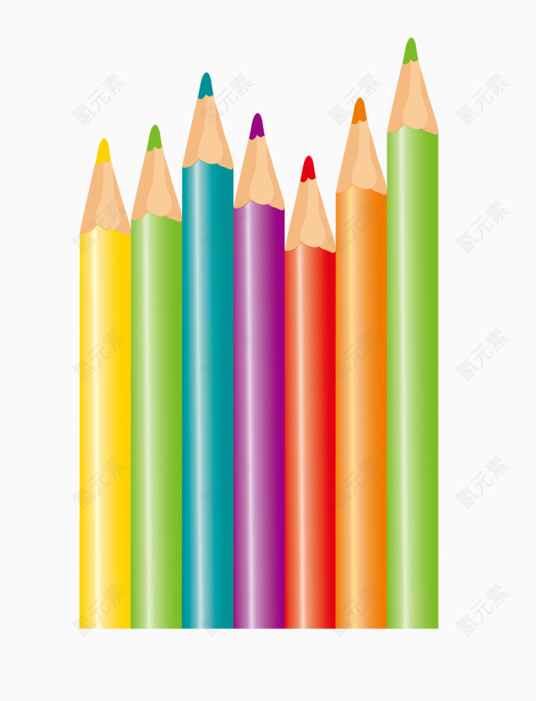 画画用的彩色的铅笔