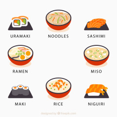 矢量日本料理