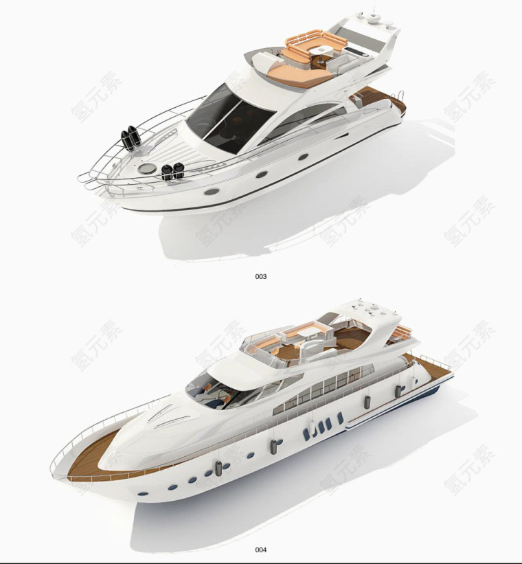 白色轮船漂浮素材免抠素材