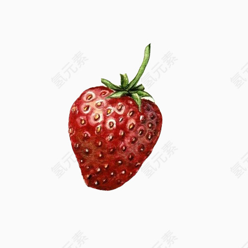 草莓果子手绘画素材图片