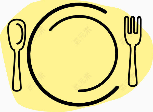 Iammisc餐盘用勺子和叉子
