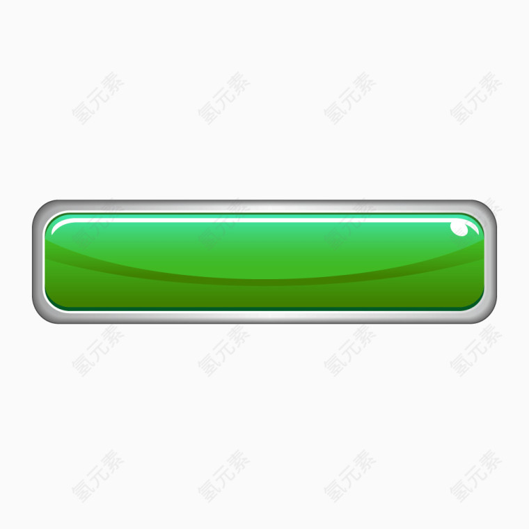 绿色质感矩形按钮