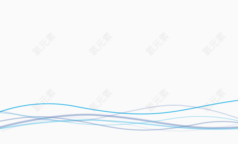 蓝色波浪曲线