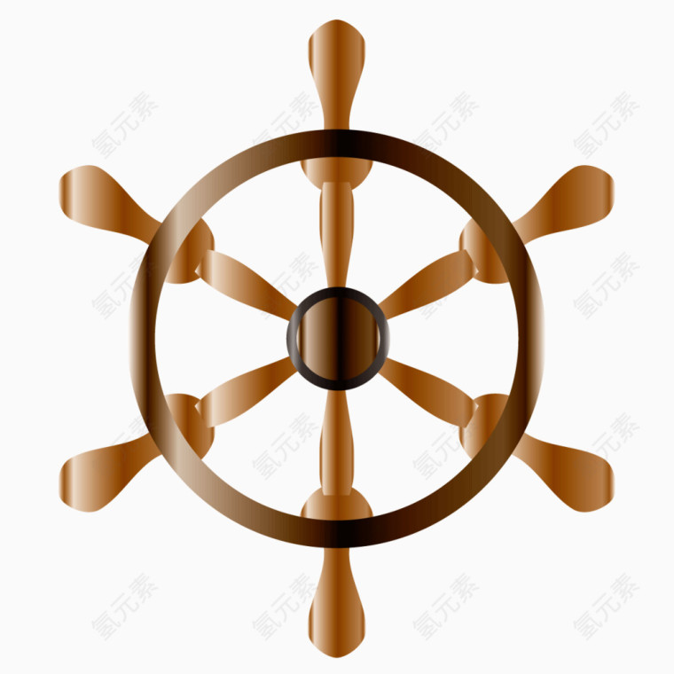 木制轮船方向盘