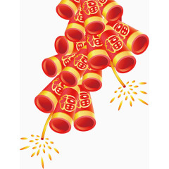 福字爆竹素材图片