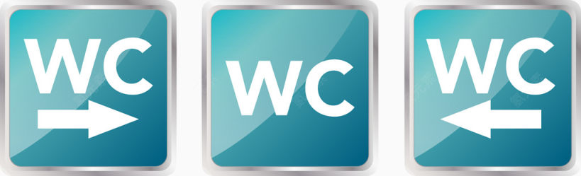 矢量创意设计WC卫生间标识图下载