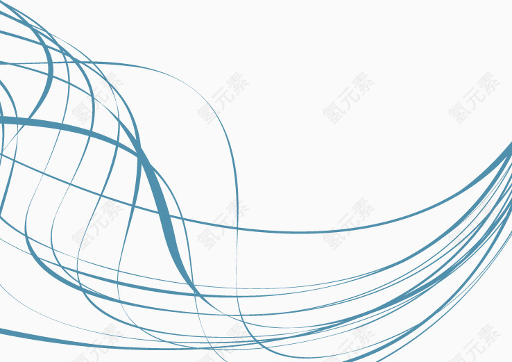 矢量蓝色动感线素材