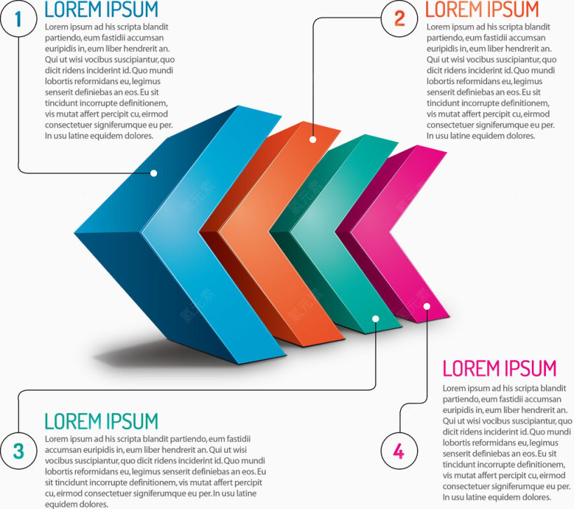 立体箭头矢量素材下载