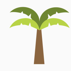 绿色椰子树卡通图案