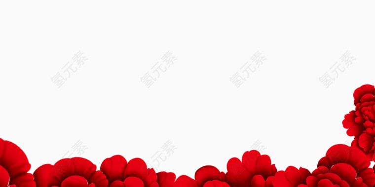 红色花背景装饰