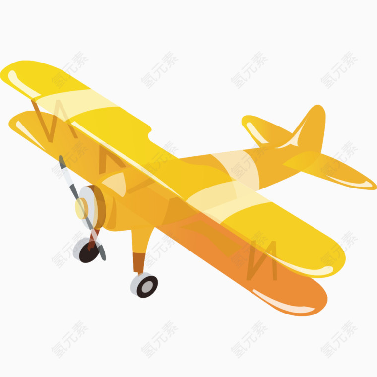 黄色飞翔机玩具