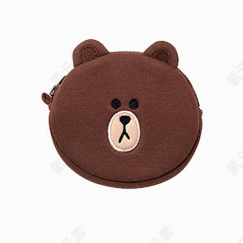 布朗熊脸型零钱包