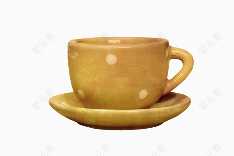 黄色茶杯