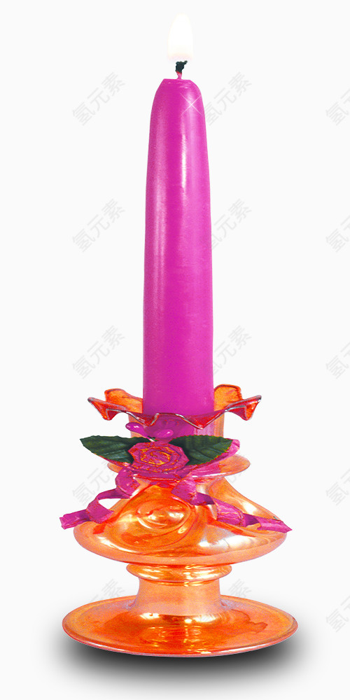 粉色圣诞节蜡烛