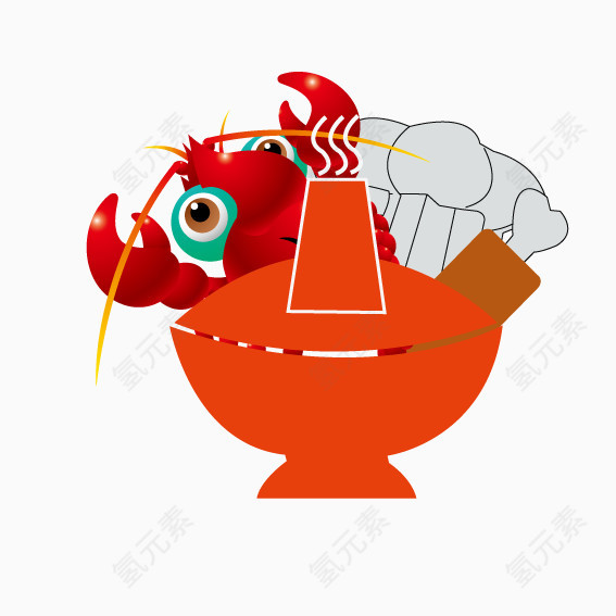 红色海鲜火锅