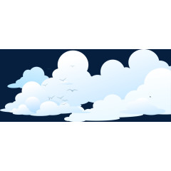 云朵海鸥背景矢量图