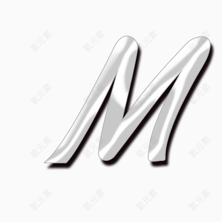 透明艺术字母M