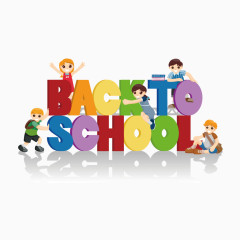 矢量back school创意字体