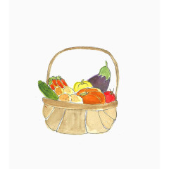 彩绘水果篮子