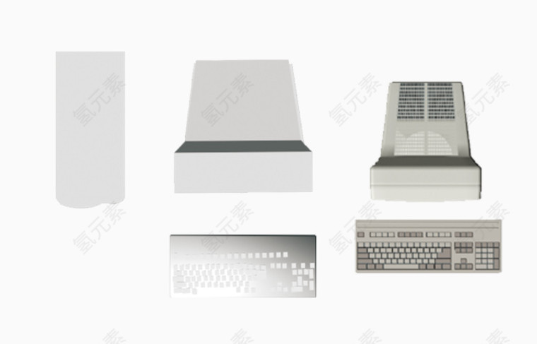 彩平图户型图白色台式电脑