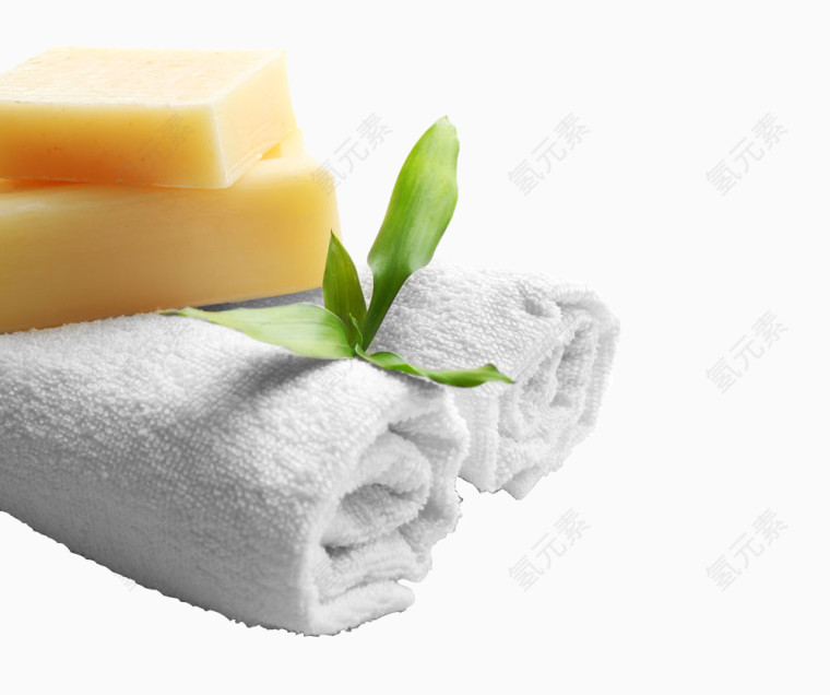 spa毛巾香皂摄影图片