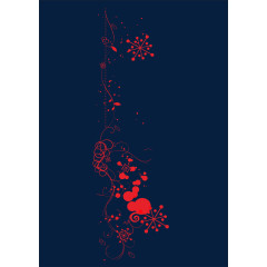 红色雪花花纹组合矢量图