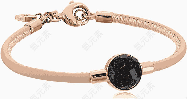 Fossil Shimmer Glass Stone Cord Bracelet手绳