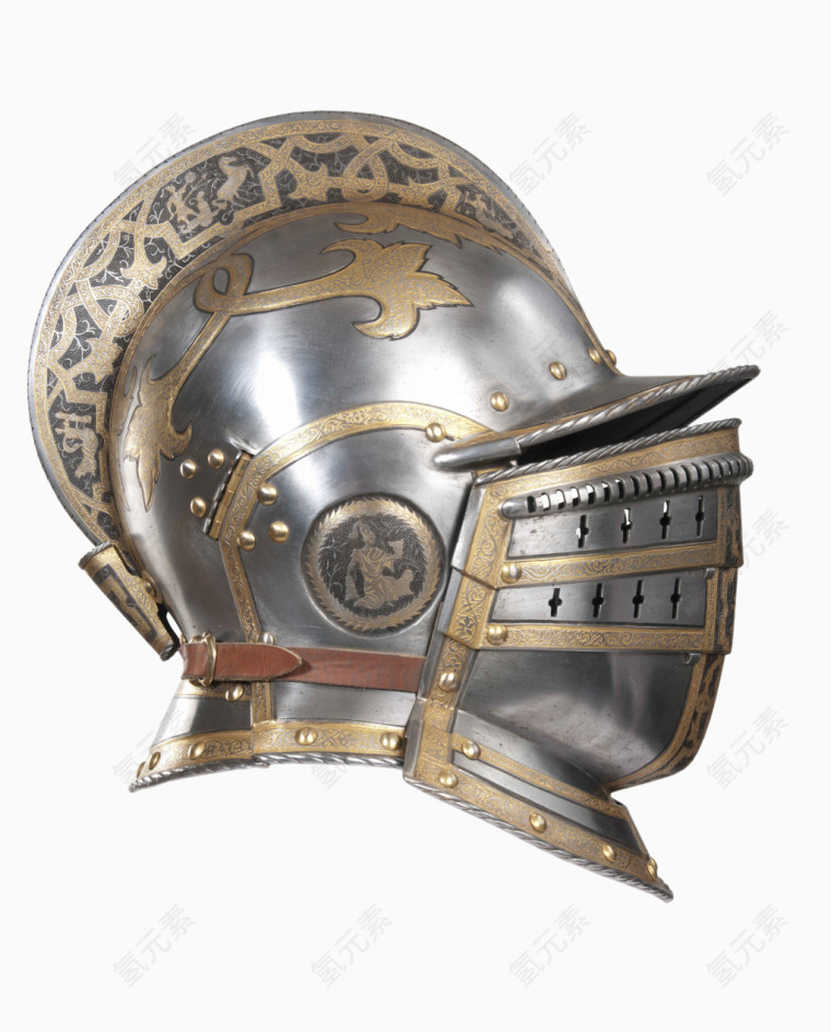中世纪金属骑士头盔