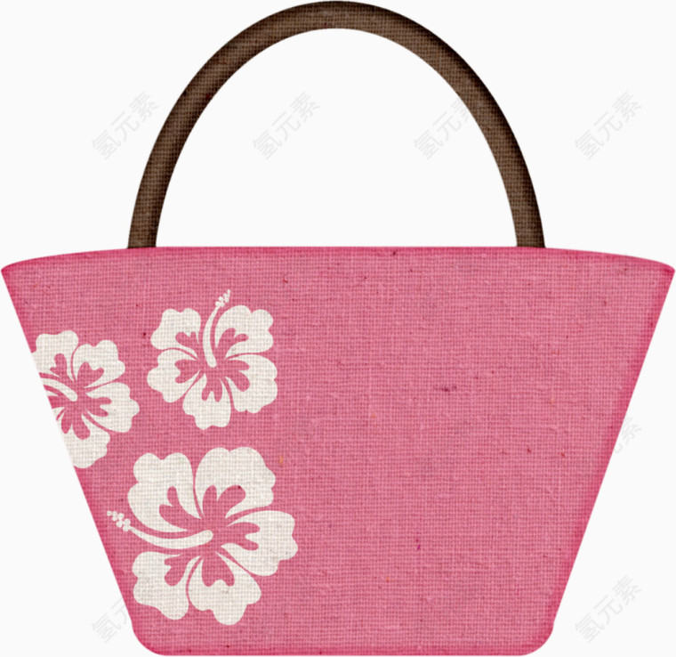 粉色花纹手提袋