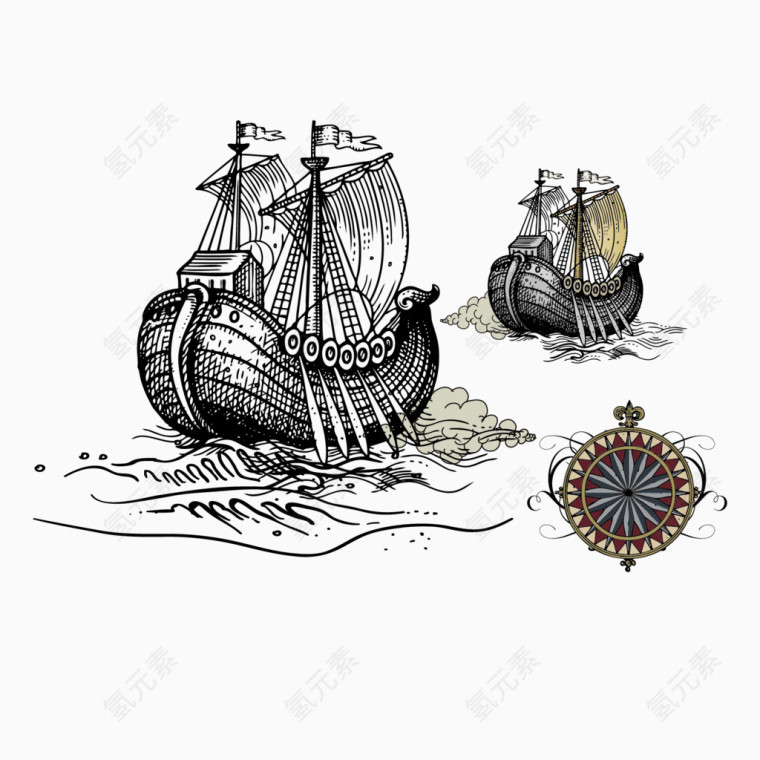 单桅帆船海盗战舰帆船