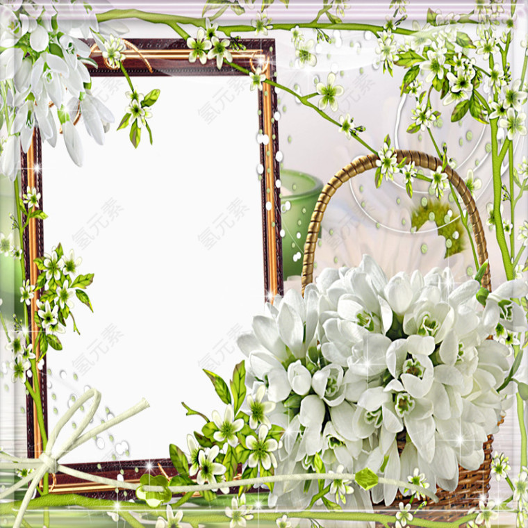 花朵镜框
